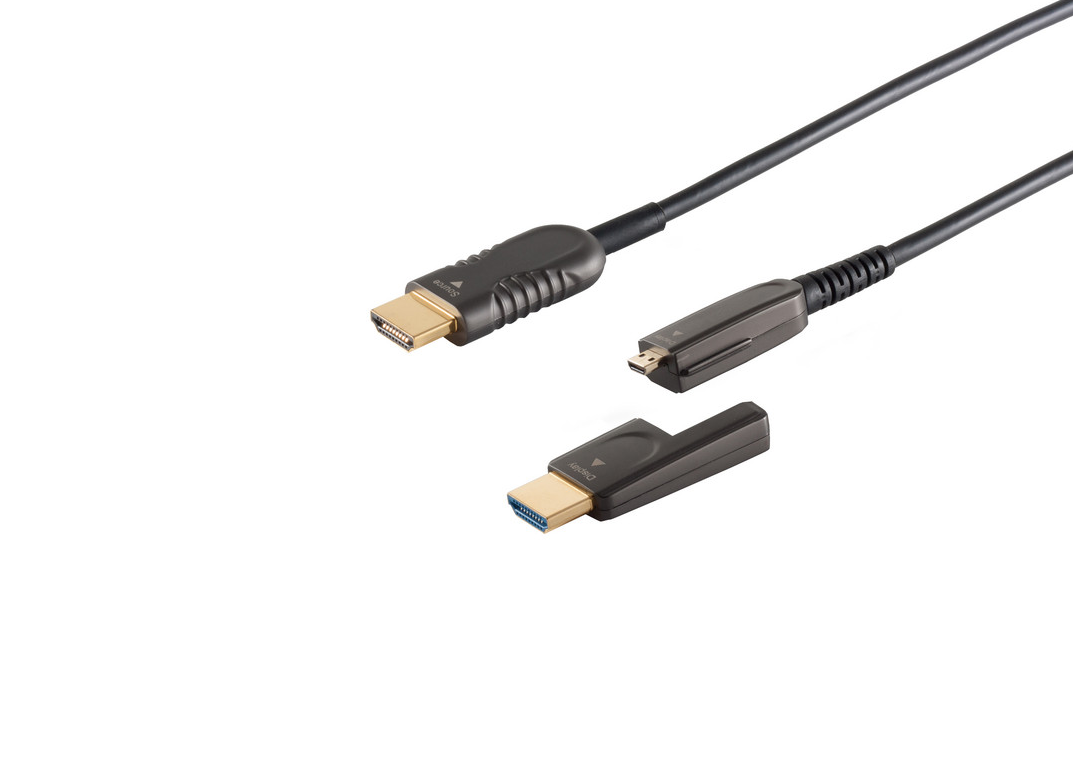 Jeu de câbles d'installation optique HDMI, 4K avec connecteur séparé