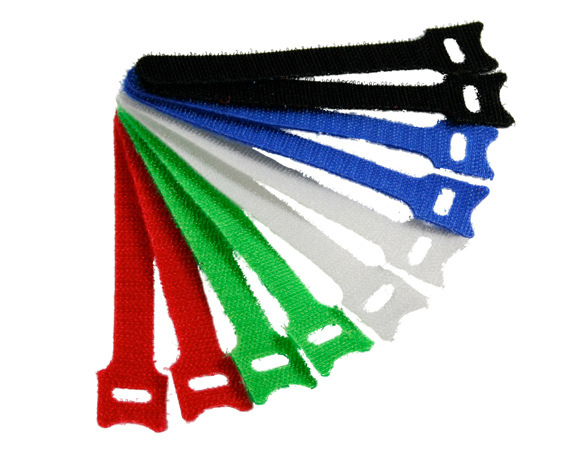 InLine® Kabelbinder, Klett-Verschluss, 10er, 5 versch. Farben