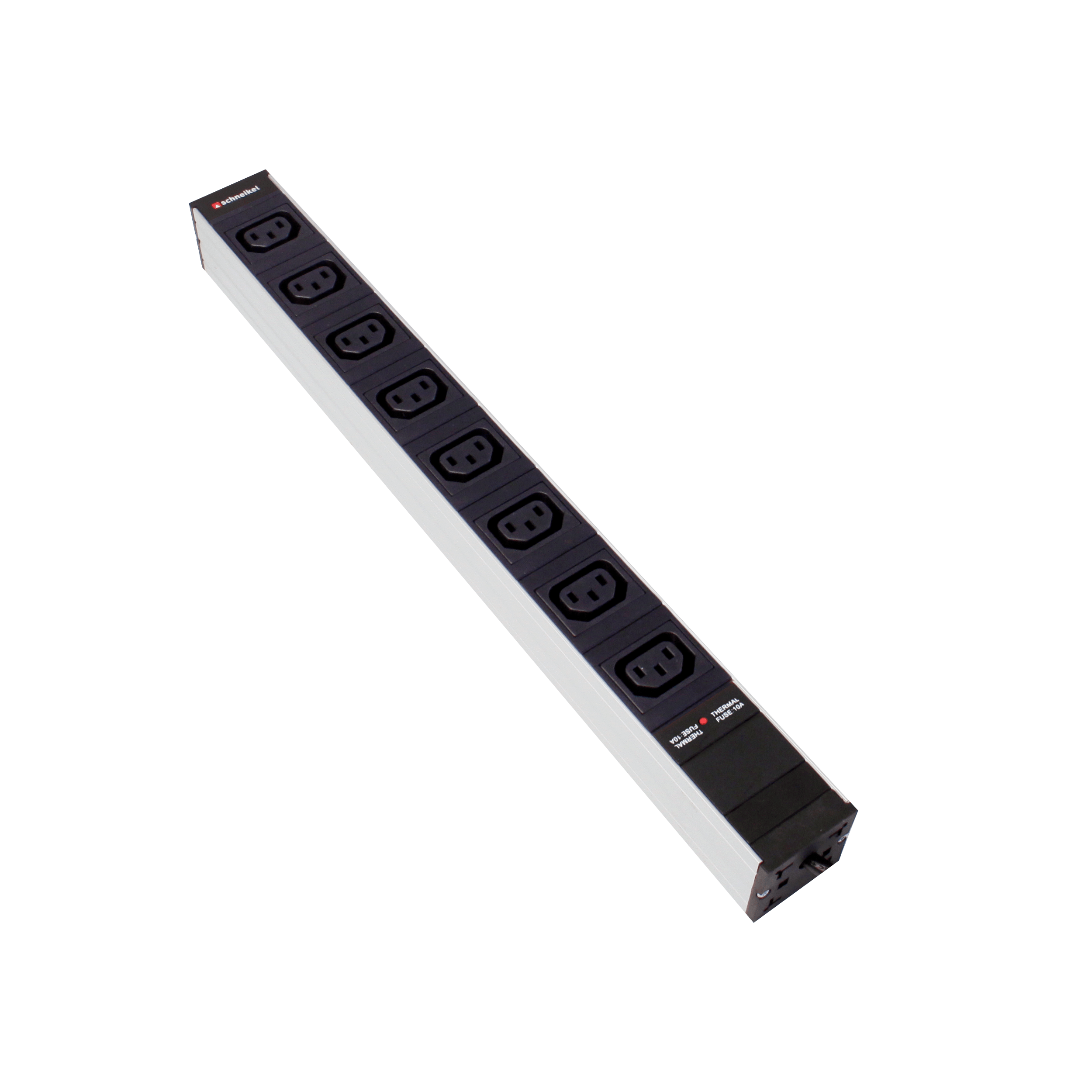 Steckdosenleiste 19" 1HE, 8 x C13 orange, Thermal Fuse 10A