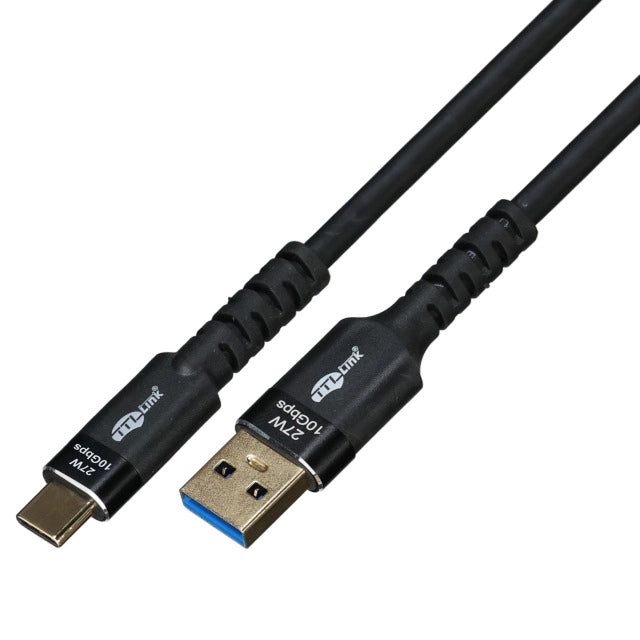 USB 3.2 Gen2 Kabel USB-A St.-USB-C St. 5Gbps 18W/2A GRS konf.
