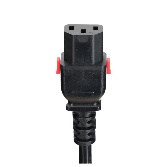 Netzkabel C13 (180°) SelfLock-C14 (180°) H05VV-F 3x1,0mm²