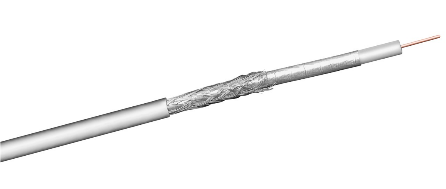 100 dB SAT-Koaxialkabel, doppelt geschirmt, CCS, 100m