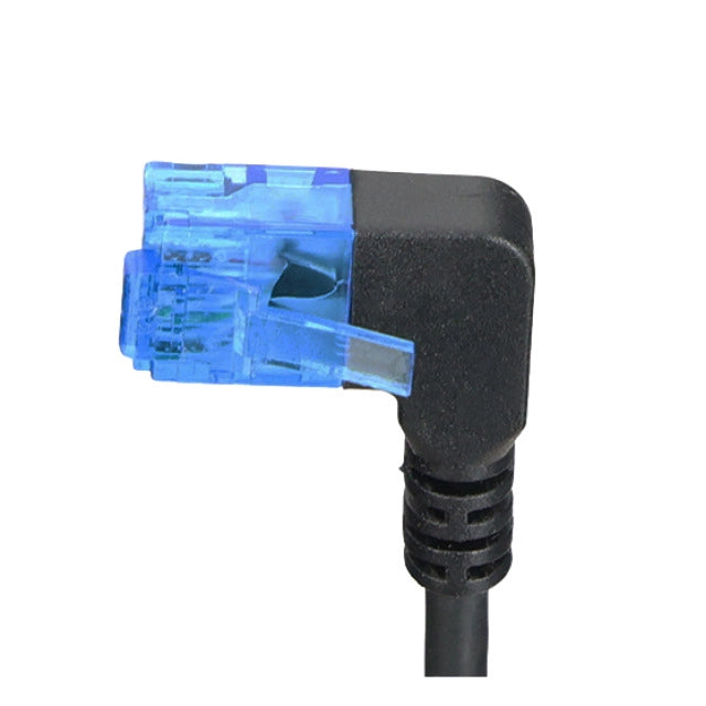 RJ45 Patchkabel Cat.6A 1x90° rechts U/UTP LSOH Slim