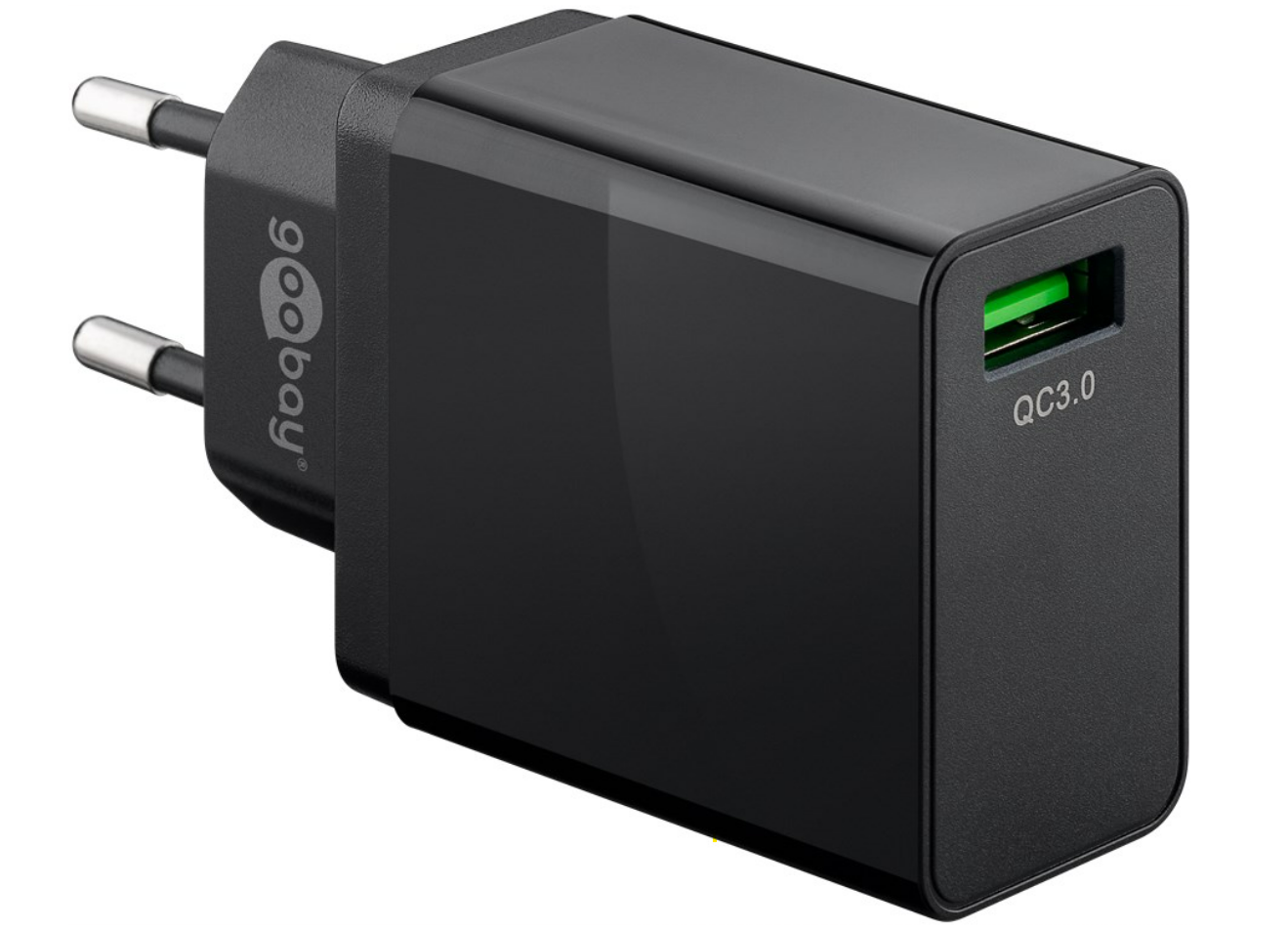 USB-Schnellladegerät QC 3.0 (18 W) schwarz