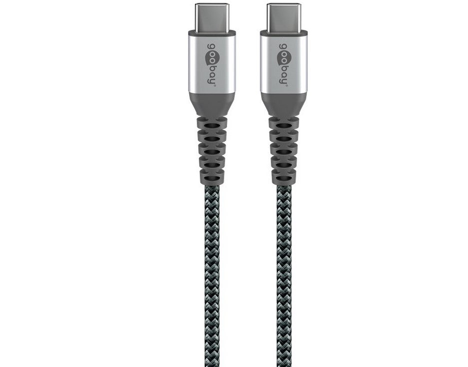 USB-C™-auf-USB-C™-Textilkabel mit Metallsteckern