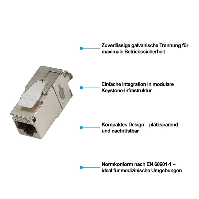 Keystonemodul RJ45 Cat.6A GHMT kompakte Bauform EMV geschirmt