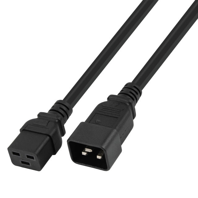 Netzkabel C19 (180°)-C20 (180°) H05VV-F 3x1,5mm²