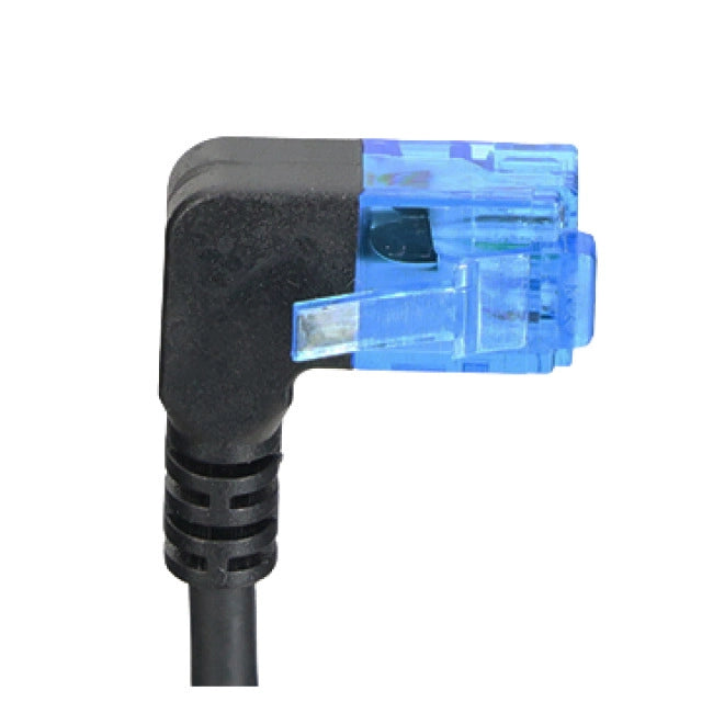 RJ45 Patchkabel Cat.6A 1x90° links U/UTP LSOH Slim