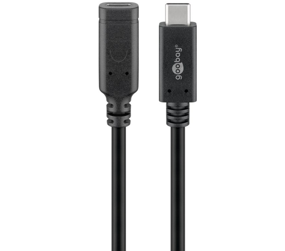 USB-C™-Verlängerung USB 3.2 Generation 2, 1 m, schwarz