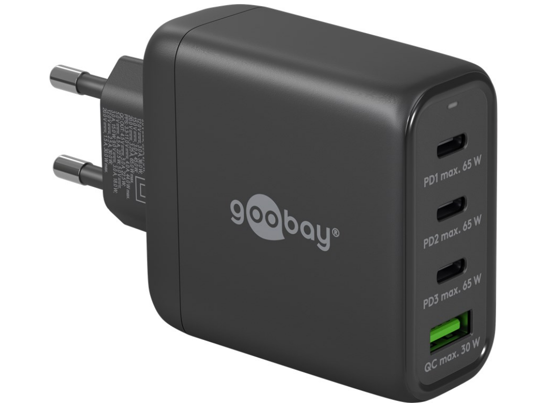 Chargeur rapide multiport USB-C™ PD (68W) noir 