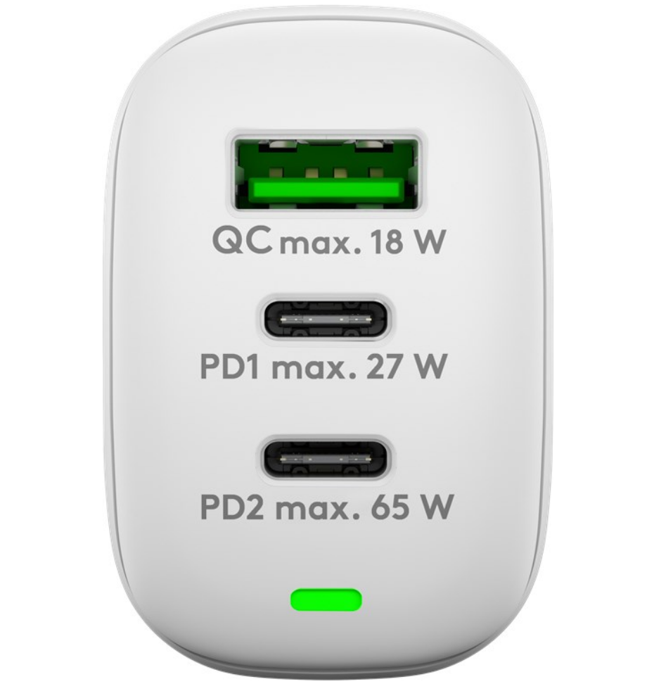 USB-C PD GaN Multiport-Schnellladegerät (65 W)