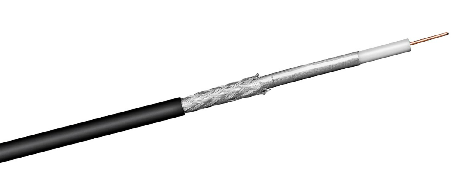 100 dB Outdoor SAT-Koaxialkabel, doppelt geschirmt, CCS, 100m