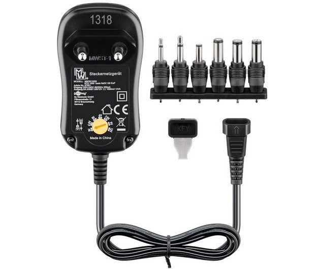 Universal-Netzteil (3 V - 12 V max. 12 W / 1,0 A)