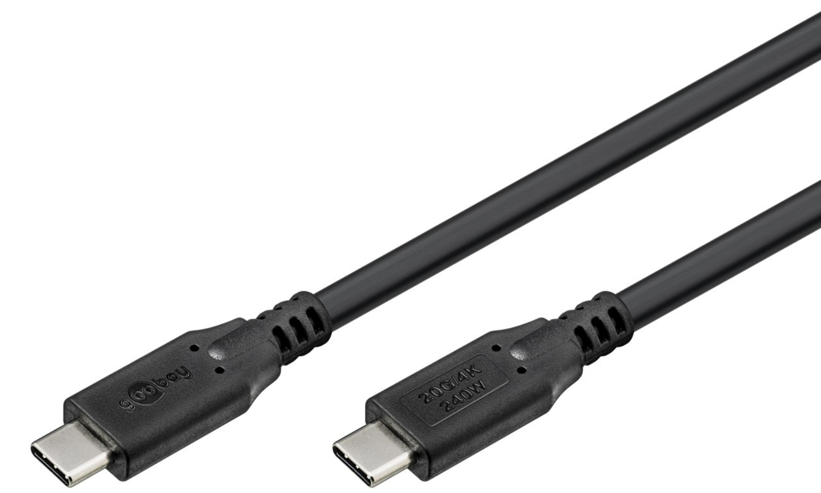 USB-C™-Kabel, USB4™, 240 W, 20 Gbit/s, schwarz