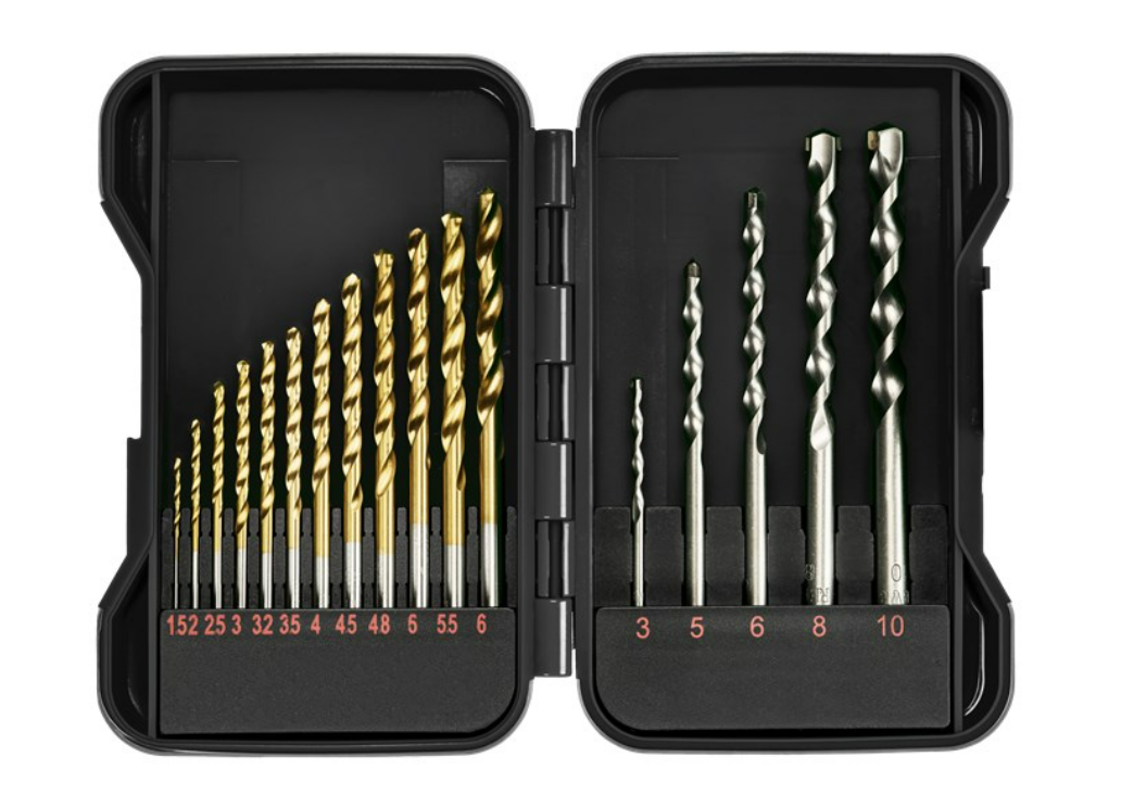 Metall- und Steinbohrer-Set, 17-tlg.