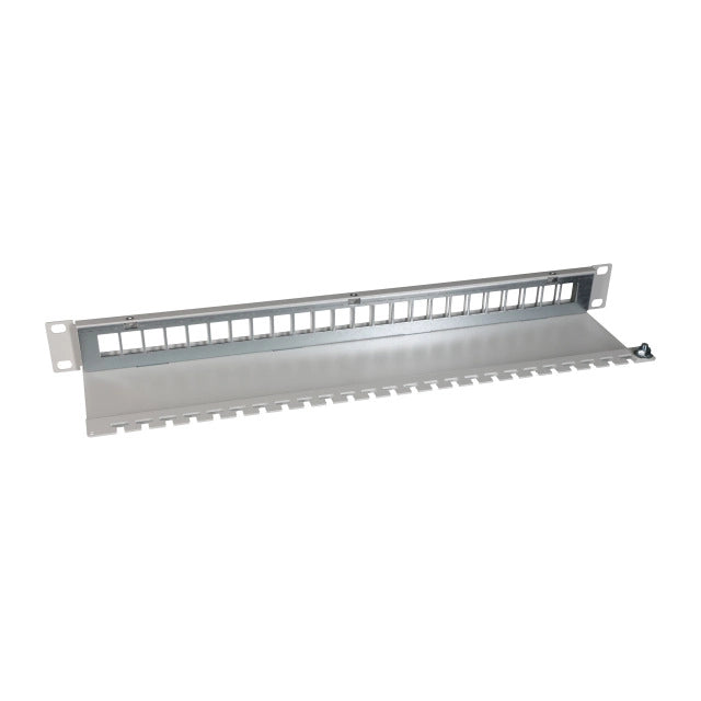 19" Robustes Patchpanel 1HE für 24x Keystonemodule unbestückt