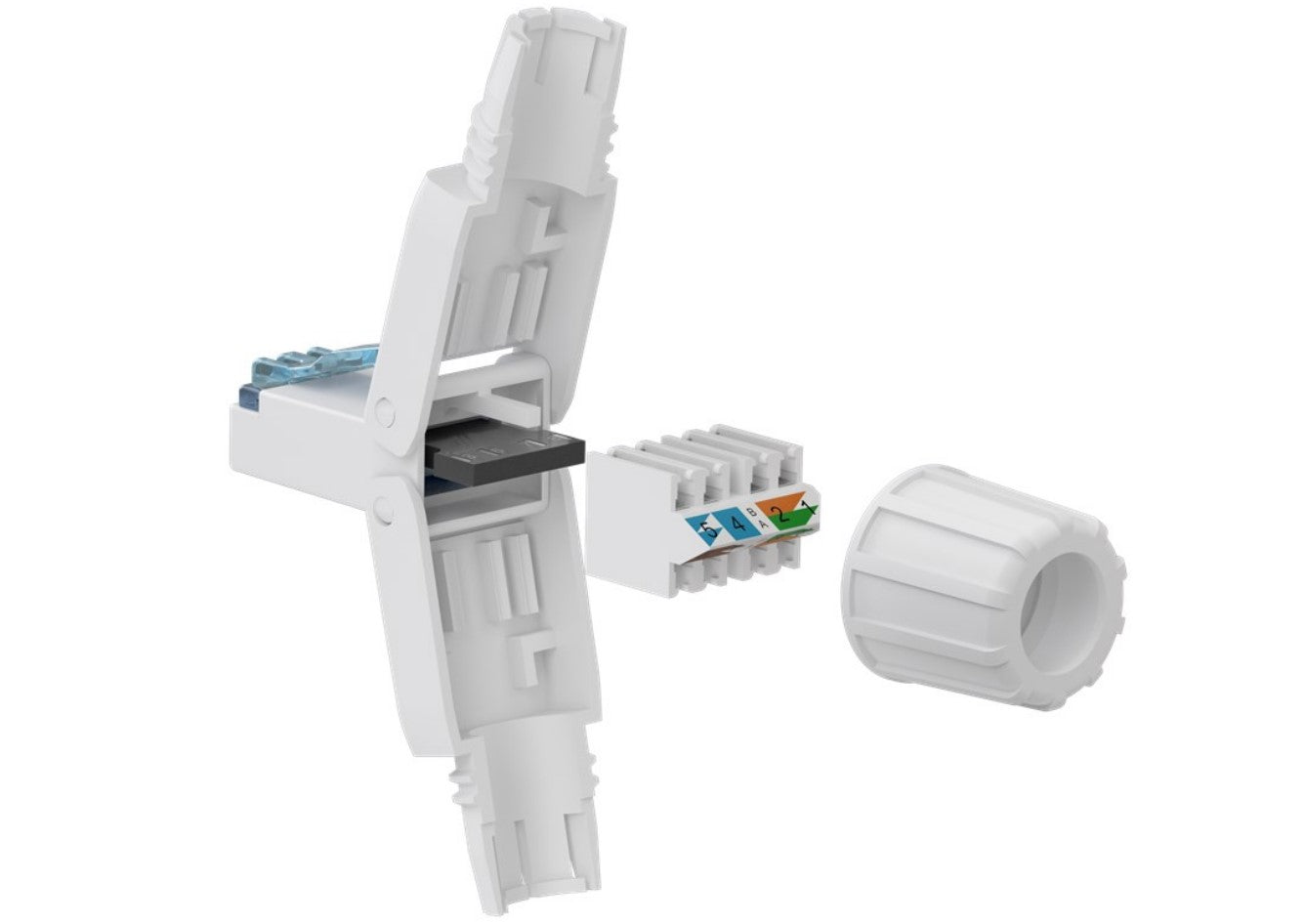 CAT 6A feldkonfektionierbarer RJ45-Stecker, UTP ungeschirmt