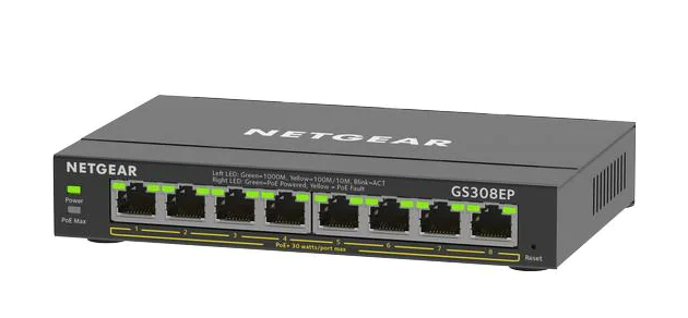 Netgear PoE+ Switch GS308EP-100PES 8 Port