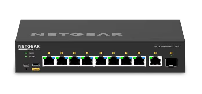 Netgear PoE+ Switch M4250-9G1F-PoE+ 10 Port