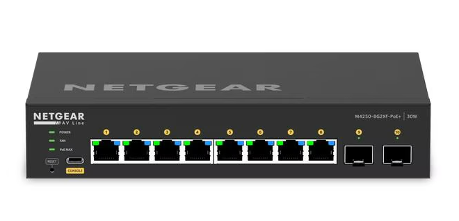 Netgear PoE+ Switch M4250-8G2XF-PoE+ 10 Port