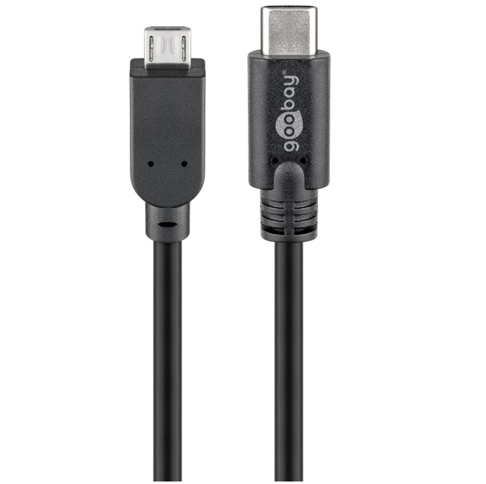 Cavo USB 2.0 Da USB-C a Micro-B 2.0, nero