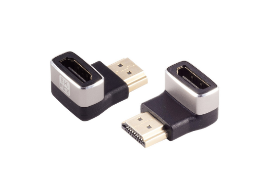 HDMI-Adapter, 90° Winkel unten, 8K60Hz, Metall