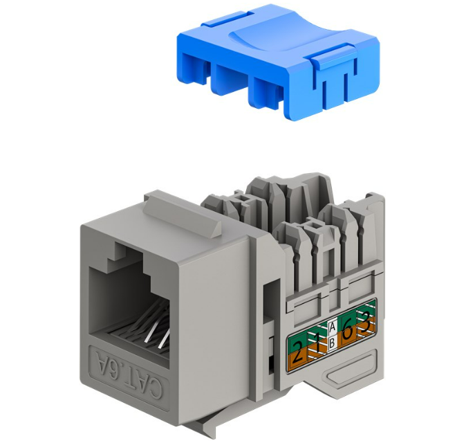 Keystone-Modul RJ45 CAT 6A, UTP, Slim & Short