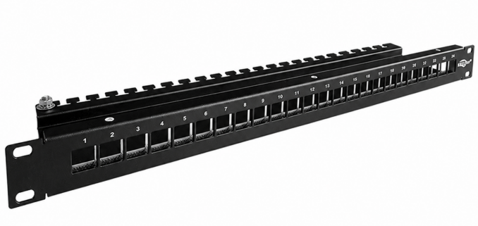 19" Robustes Patchpanel 1HE für 24x Keystonemodule unbestückt