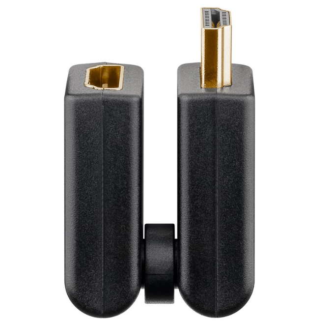 HDMI-Adapter 360°, vergoldet, 4K/60Hz