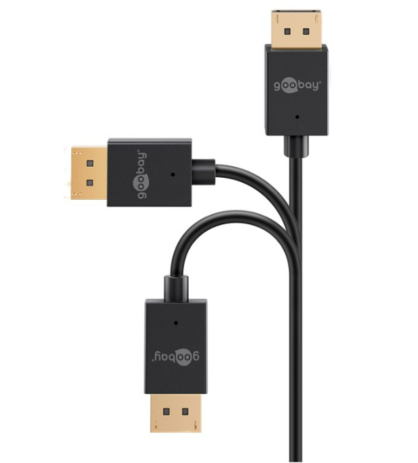 Slim DisplayPort-Kabel 2.0/2.1, 8K/120Hz, 40 Gbit/s, CU