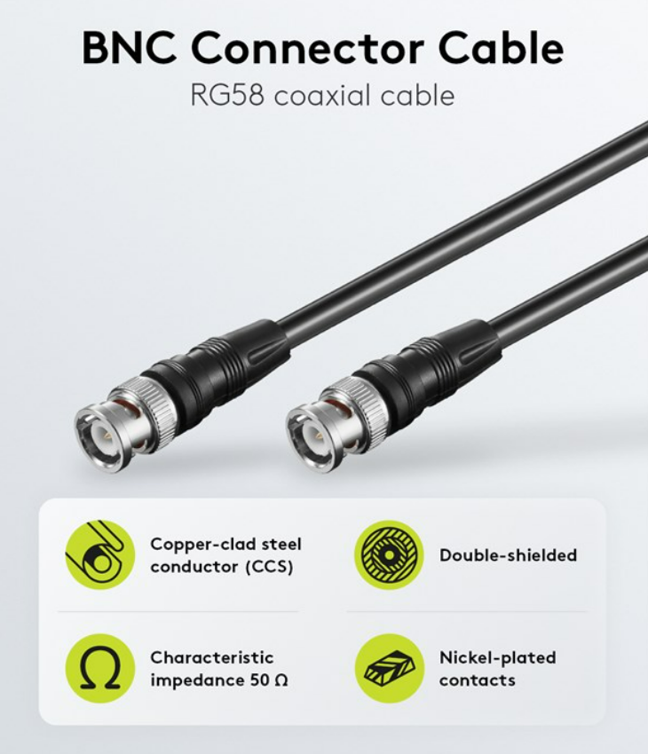 Verbindungskabel BNC (RG58), geschirmt
