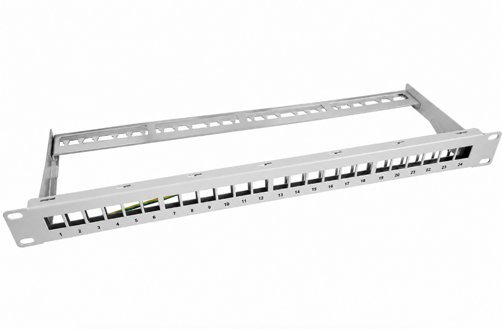19" Patchpanel 1HE für 24x Keystonemodule unbestückt