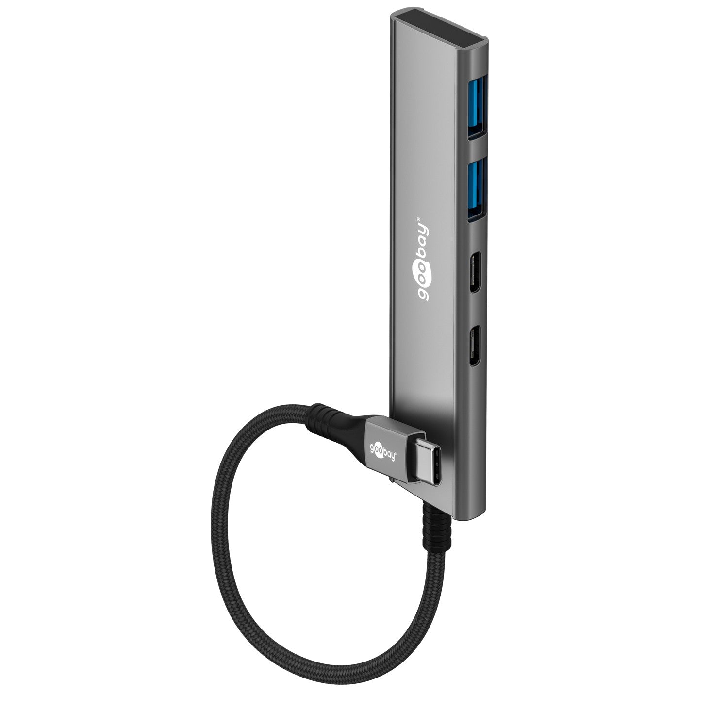 Slim 4-Port USB-Hub, USB-C auf USB-C/USB-A, 5 Gbit/s