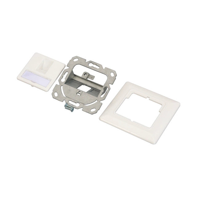 Rahmenset 80x80mm für 1x Keystonemodul unbestückt