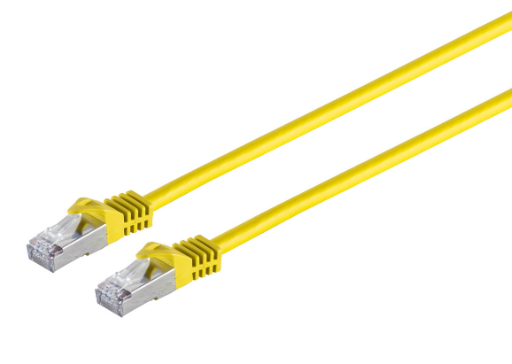 CAT 7A Patchkabel S/STP, Kupfer, 2 x RJ45 Netzwerk, farbig