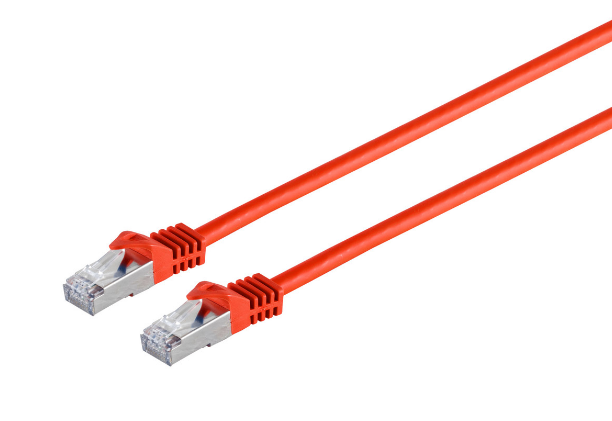 CAT 7A Patchkabel S/STP, Kupfer, 2 x RJ45 Netzwerk, farbig