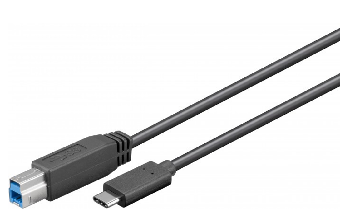 USB 3.0 Kabel USB-C™ auf Typ B, schwarz