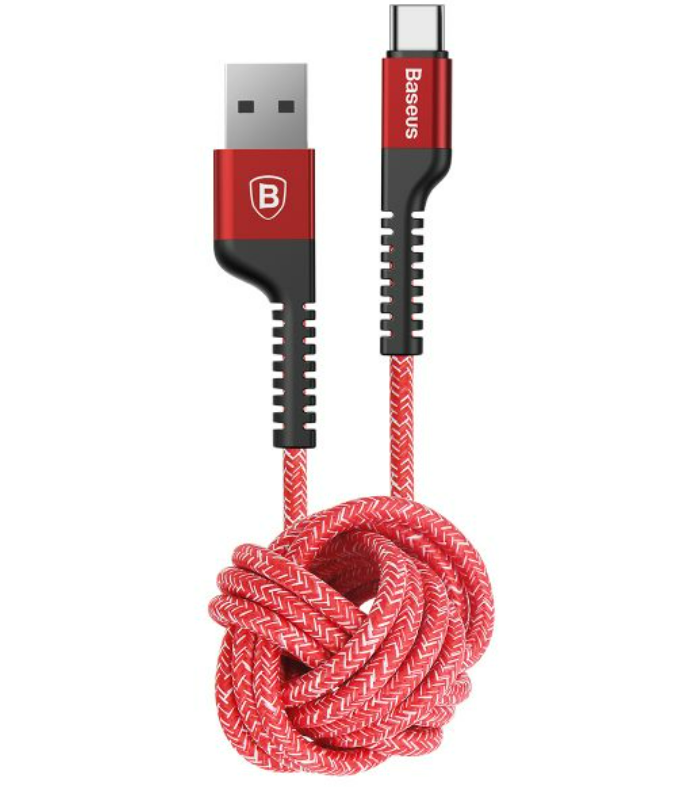 Baseus Confidant Anti-Bruch Kabel für Type-C 2A / 1.0 m / rot
