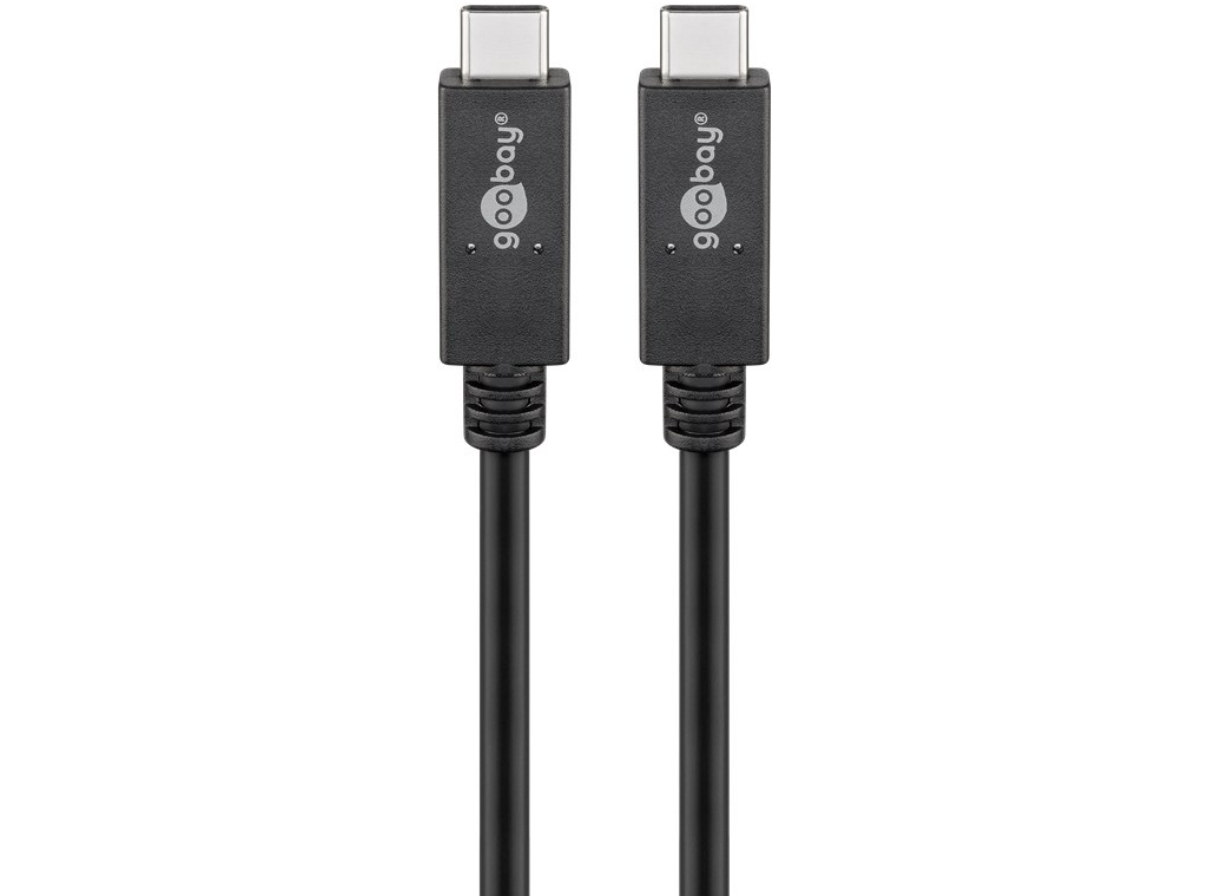 USB-C-Kabel USB 3.2 Generation 2x2, 5A, schwarz