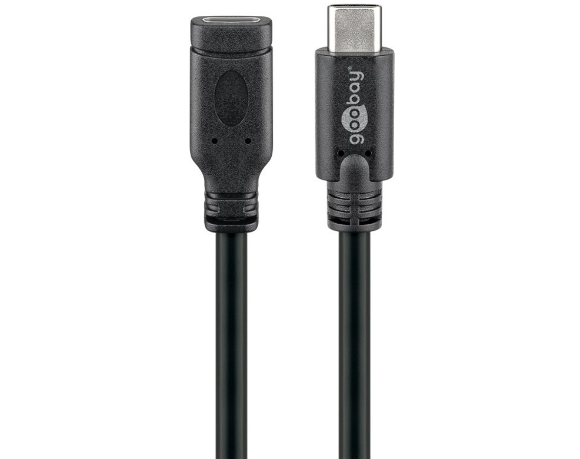 USB-C Verlängerung USB 3.1 Generation 1, Schwarz