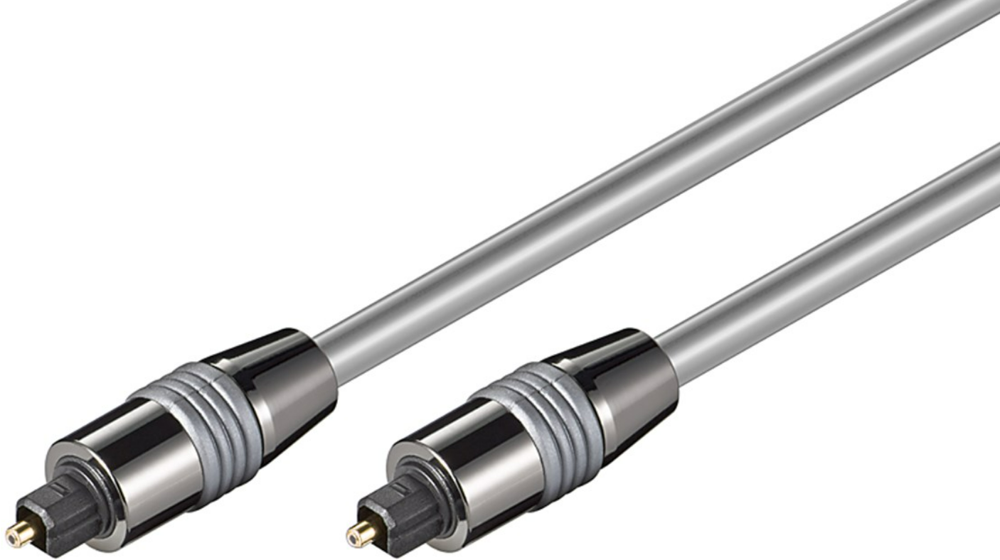 Toslink-Kabel 6 mm mit Metallsteckern