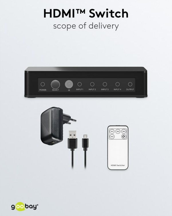 HDMI™-Umschaltbox 4 auf 1 (4K @ 60 Hz)
