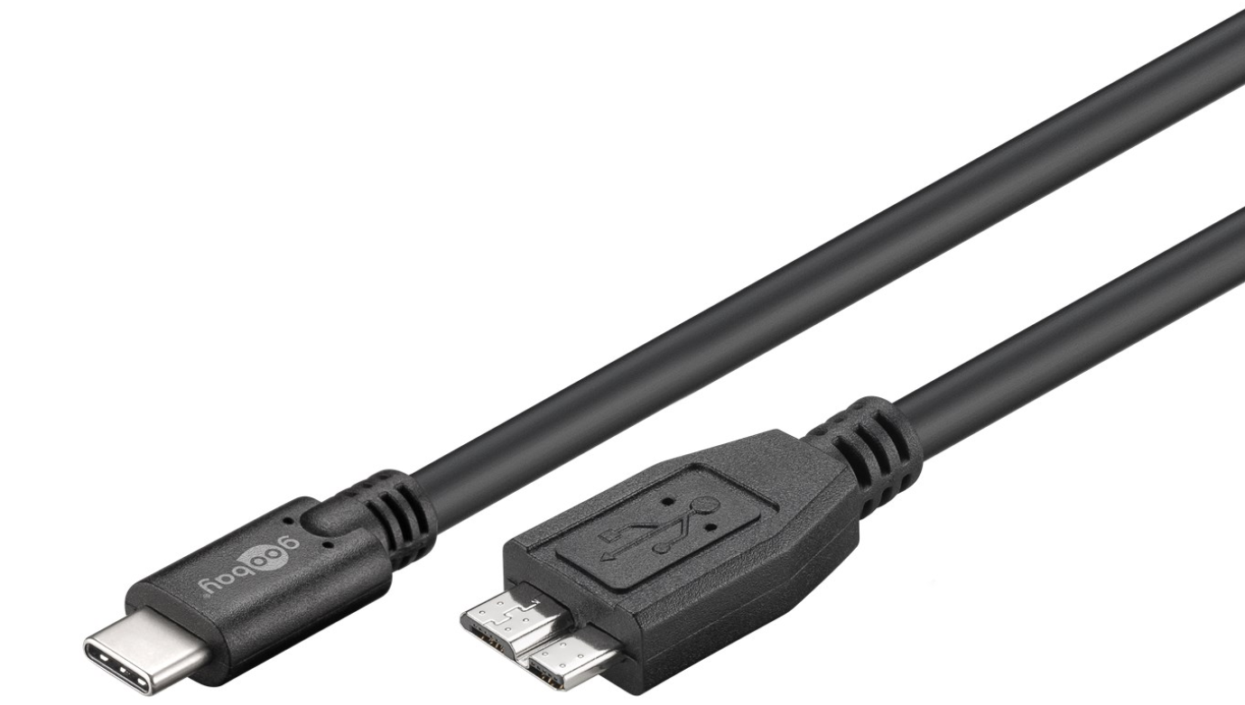 USB-C auf Micro-B 3.0 Kabel, schwarz