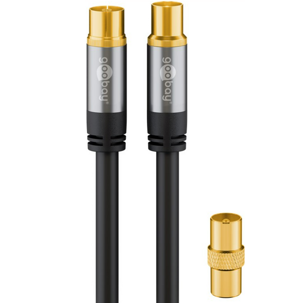 Cavo Sat TV Digitale Coassiale 135dB Spina F DORATO Cavo Antenna - Foto 6