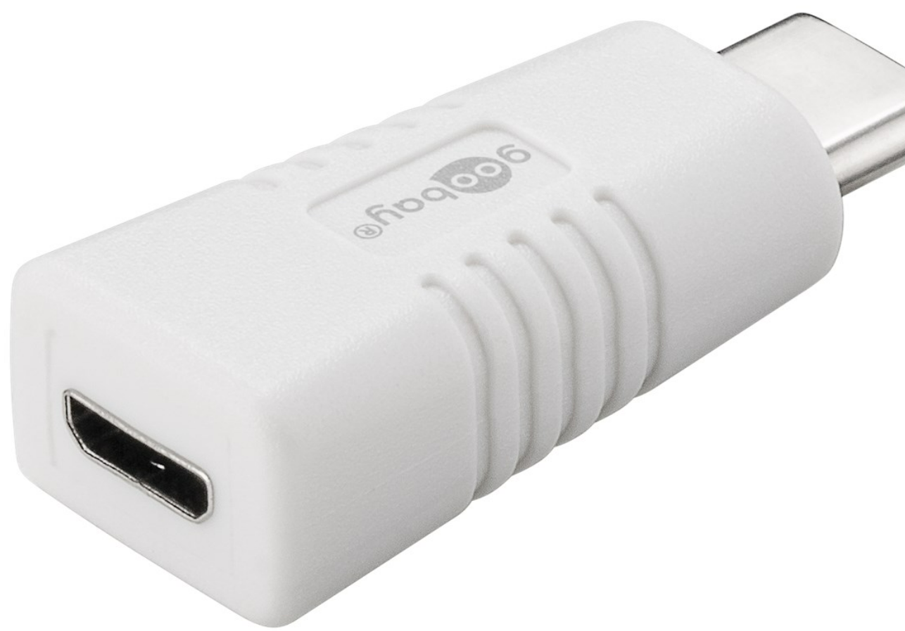 Adapter USB-C auf USB 2.0 Micro-B, weiss