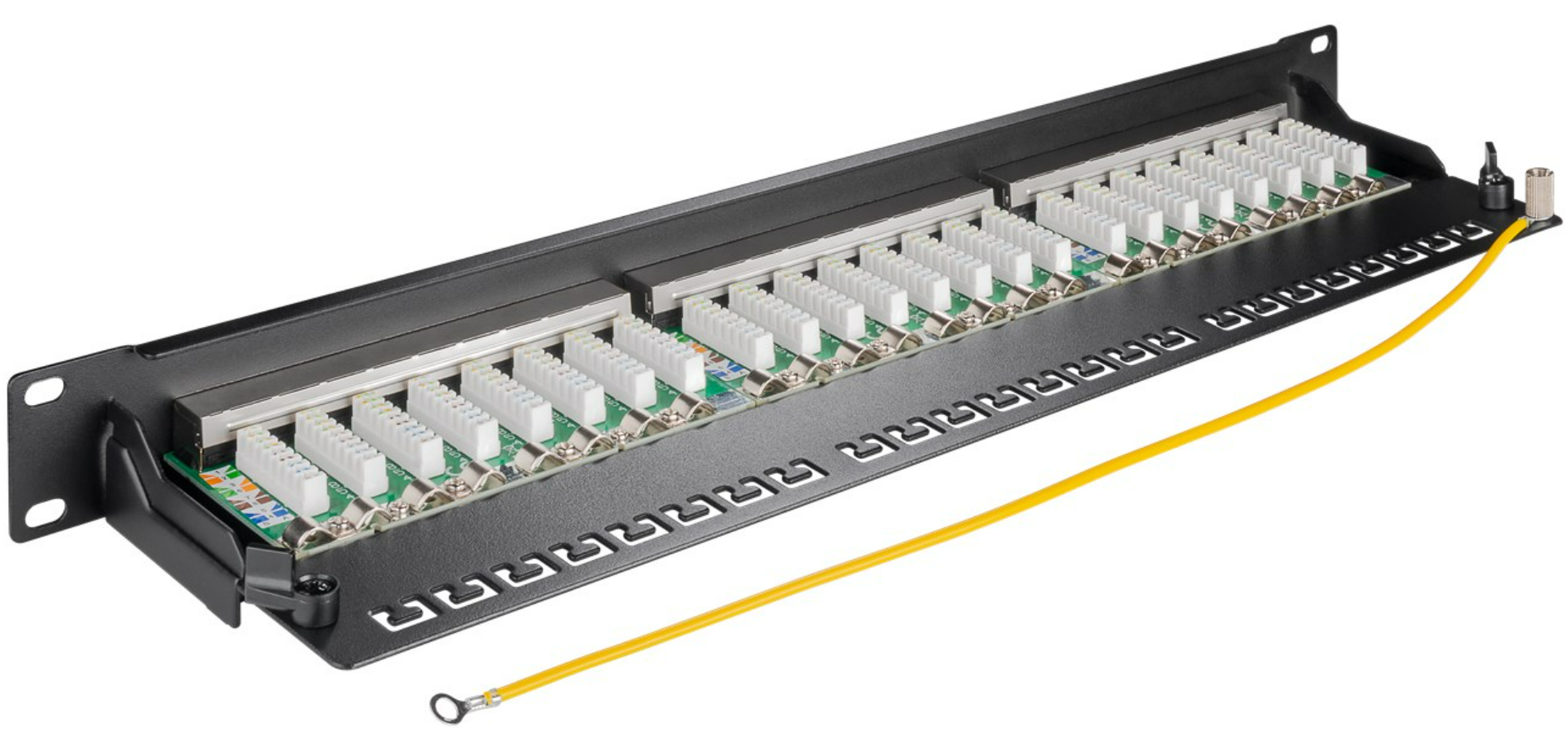 CAT 6a 19-Zoll (48,3 cm) Patch Panel, 24 Port, (1 HE)