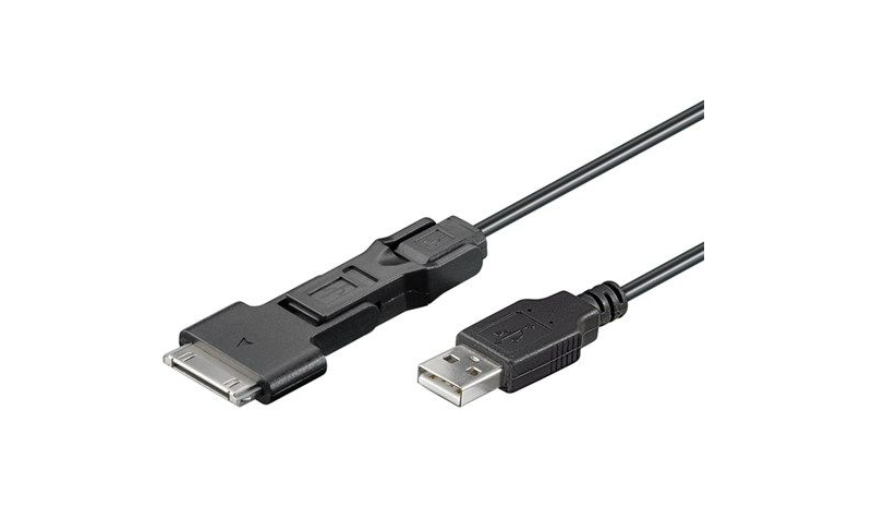 USB 2.0 Hi-Speed Kabel 3 in1, Micro-B / Mini-B / passend für Apple, 1.0 m