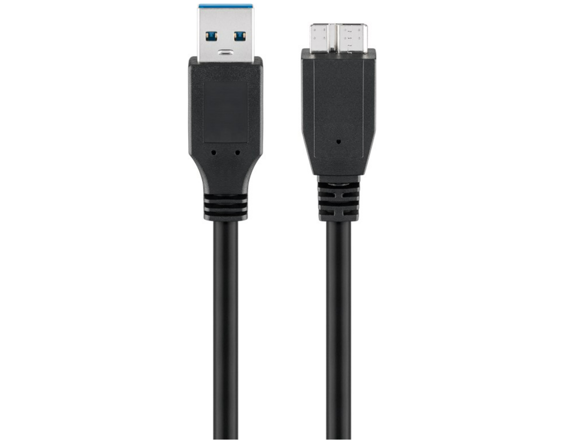 USB 3.0-SuperSpeed-Kabel, Schwarz