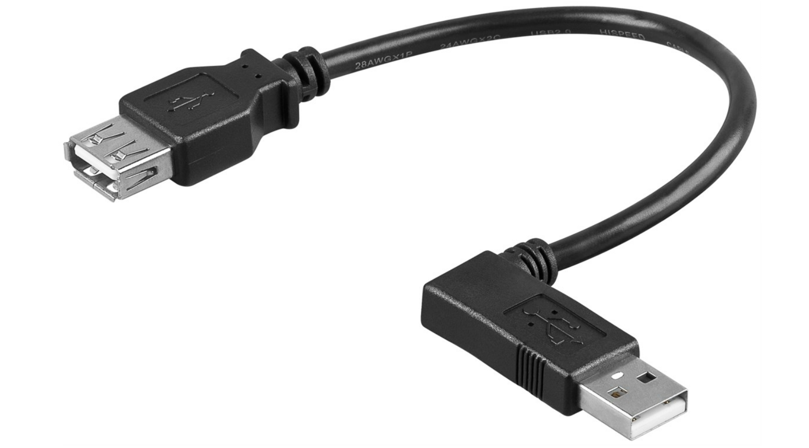 USB 2.0 Hi-Speed-Verlängerungskabel 90°