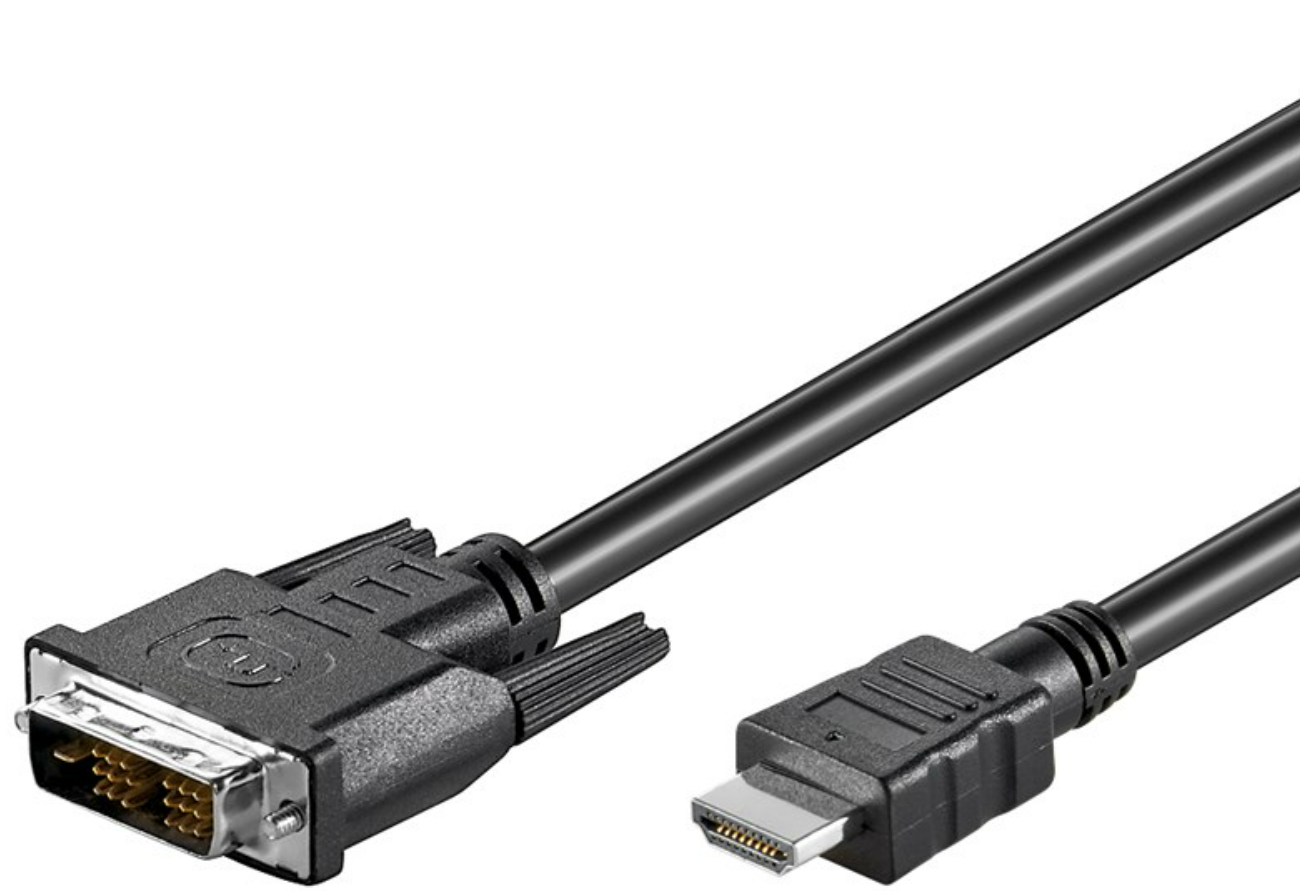 DVI-D/HDMI-Kabel, vernickelt